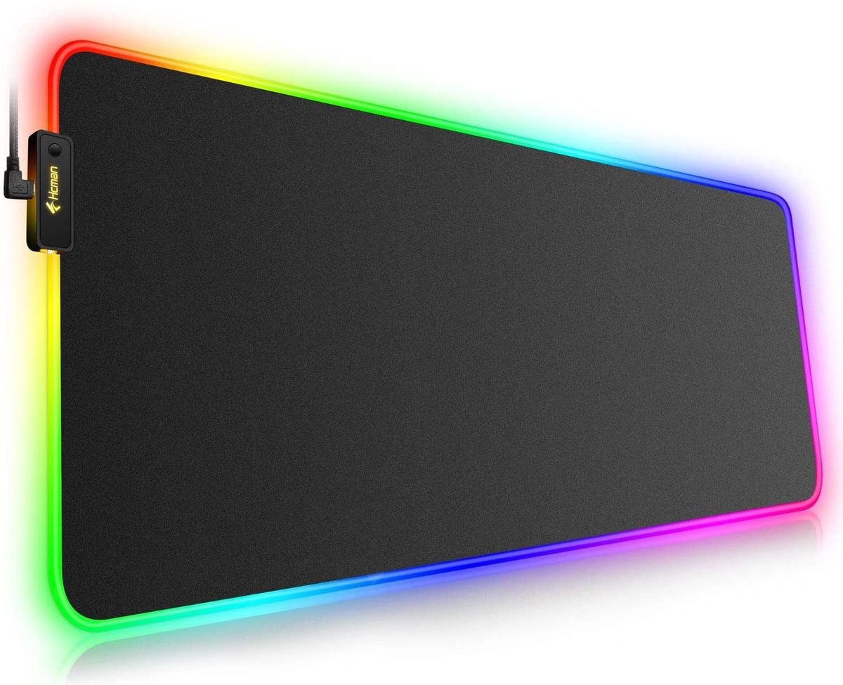 GENIUS MOUSE PAD, GX-P500 BLACK 355x255x12mm RGB Lighting