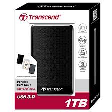 TRANSCEND 1TB 25A3 USB3.1 2.5'' USB HDD - BLACK
